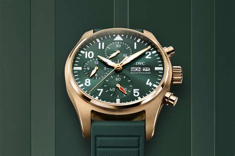 iwc pilot chronograph 41 green|iwc pilot spitfire chronograph 41mm.